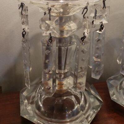 2 Glass Vintage Lamps