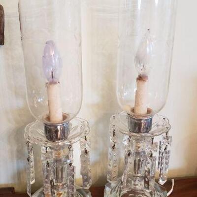 2 Glass Vintage Lamps