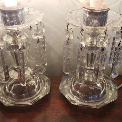 2 Glass Vintage Lamps