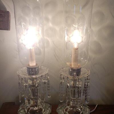 2 Glass Vintage Lamps