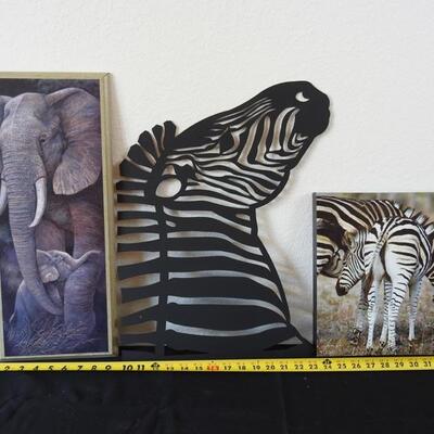 Metal zebra head, Global artwork 