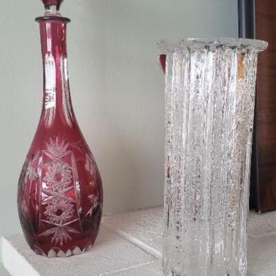 Red and White Glass Lot