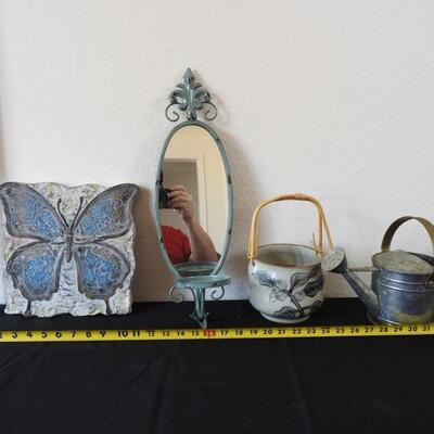 Wall art, Metal garden art, Rock butterfly 
