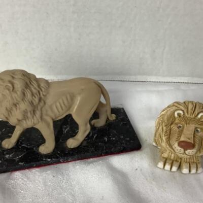 2185 Vintage Borghese Lion Box Lion Sketch Signed Mimi and Lion Decor