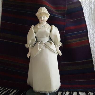 Vintage Porcelain Hatted Doll