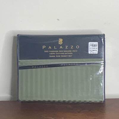 Palazzo 100% 320 Threads Cotton Queen Size Set (Green)