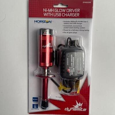 Ni-MH Glow Driver w USB Charger Horizon Hobbies 