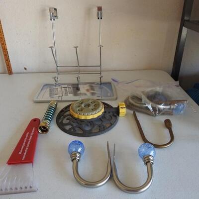 Misc outdoor hooks, small storage box