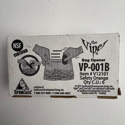 The Viper VP-001B Safety Orange Bag Openers (6 pieces) 