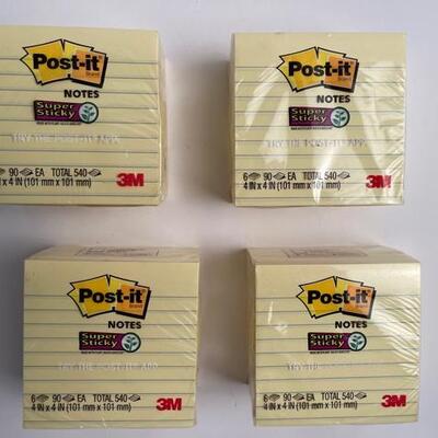 4x4 Post It Notes (4 Packs of 540) 2160 Total