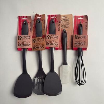 Natural Home Molded Bamboo Kitchen Utensils Lots (5 pieces)