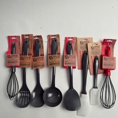Natural Home Molded Bamboo Kitchen Utensils Lots (8 pieces)