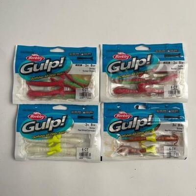 Berkley Gulp Bait 4 Packs of 6 Each (24 pieces total)