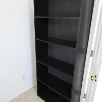 Black wood bookcase