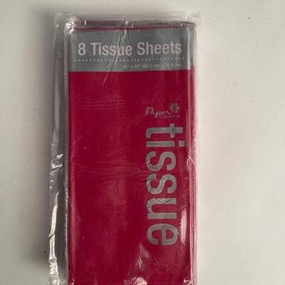 Red Tissue Paper 8 Sheets Per Pack (12 packs - 96 total sheets) Christmas Colors