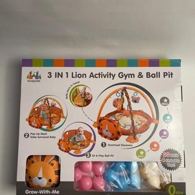 3 in 1 Lion Activity Gym & Ball Pit 