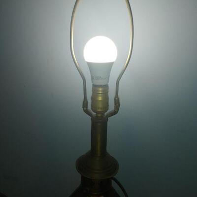 Vintage Brass Lantern Duo Table lamps