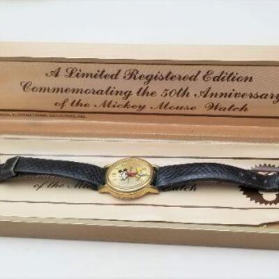 Lot #121  Limited Edition Mickey Mouse Watch in original Case - 50th anniversary