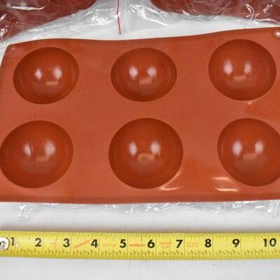 3 pc SIlicone Food Molds, Circles. One 2.5