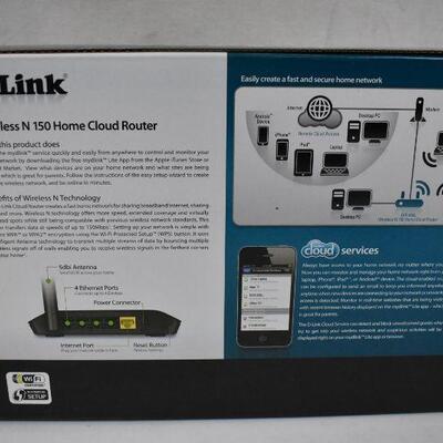 D-Link Wireless N 150 Home Cloud Router - New