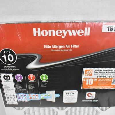 Honeywell Elite Allergen Air Filter 16x25x1 - New