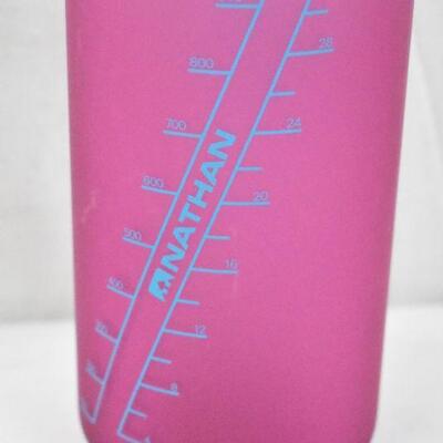 Nathan Big Shot 32oz Water Bottle - Dark Pink & Turquoise - New