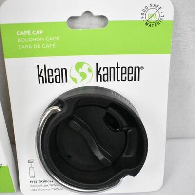 Klean Kanteen CafÃ© Cap - Black & Package of 4 Straws - New