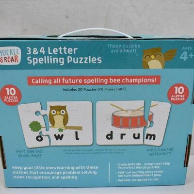 Chuckle & Roar Learning Puzzle Spelling â€“ 70pc - New