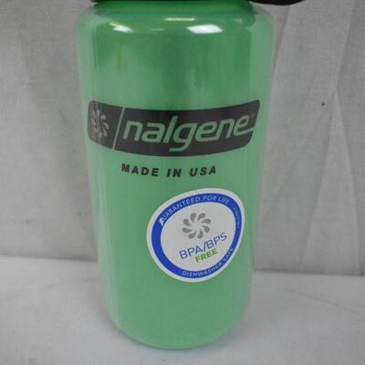 Nalgene Wide Mouth 32oz Plastic Water Bottle - Glow Neon - New