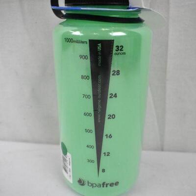 Nalgene Wide Mouth 32oz Plastic Water Bottle - Glow Neon - New
