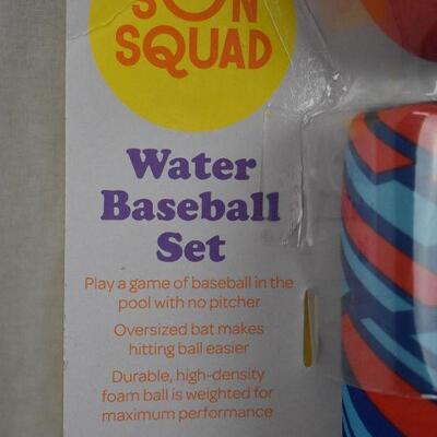Hydro Squirt and Smash Blue/Red Water Baseball Set - Sun Squad - New