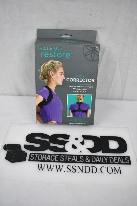 Gaiam Restore Posture Corrector Back Stretcher Black New