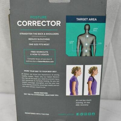 Gaiam Restore Posture Corrector Back Stretcher - Black - New