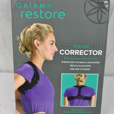 Gaiam Restore Posture Corrector Back Stretcher - Black - New