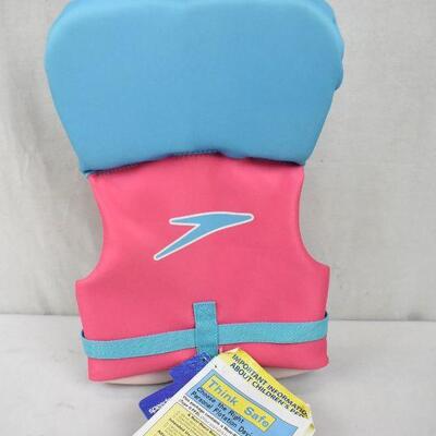 Speedo Infant Life Jacket Vest - Pink & Blue - New