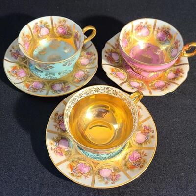 Lot 149: Carlsbad Demitasse Tea Cups, Platters, and More