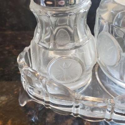 Fostoria Coin Condiment Set