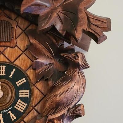 Lot 141: German Black Walnut Cuckoo Clock 