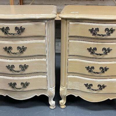 #9 French Provincial Antiqued Painted Night Stands (2)