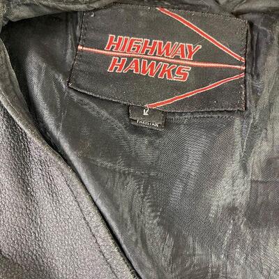 #14 Black Leather Biker Vest by Highway Hawks Brand 