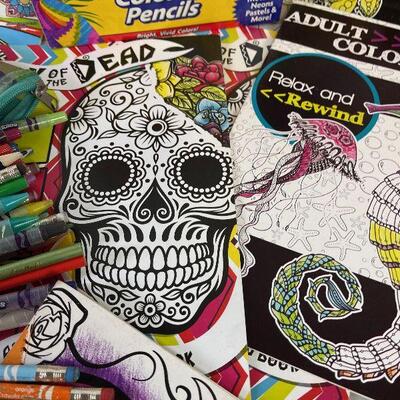 #16 Adult Coloring Books and Pencils 
