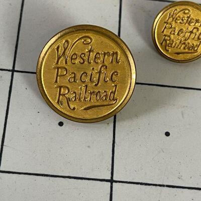 #55 (4) Western Pacific  Railroad Buttons 