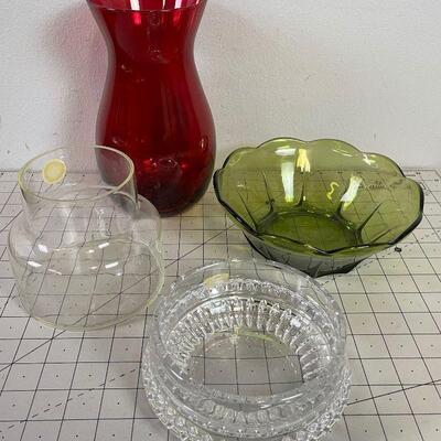 #142Vintage Glass Ware (4) Various