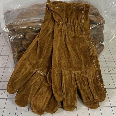 #173 One Dozen Men's  Size Large Suede Gloves 