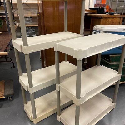 #206 (2) Sets of Plastic Shelving 