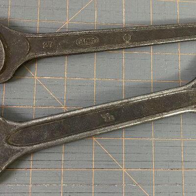 #221 (2) ANTIQUE End Wrenches 