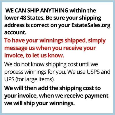 We Can Ship, Just let us know.