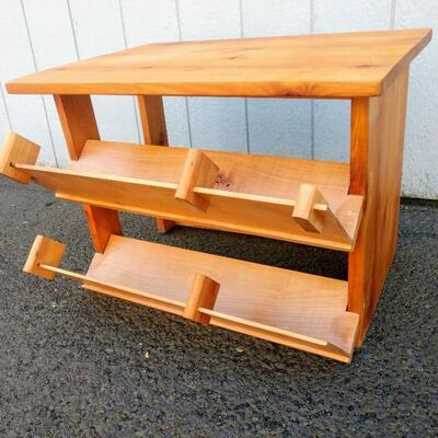 Lot #2 Custom Made Solid Wood CD/ DVD Organizer  Stereo or TV Stand
