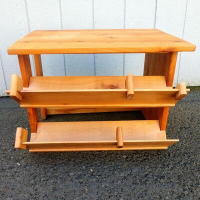 Lot #2 Custom Made Solid Wood CD/ DVD Organizer  Stereo or TV Stand