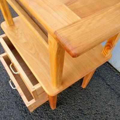 Lot #4 Custom Crafted Bedside/ End Table Solid Wood